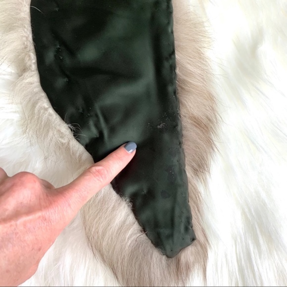 Authentic silver fox fur collar wrap scarf style - Picture 7 of 10